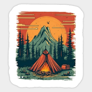 Camping Scene #4 Sticker
